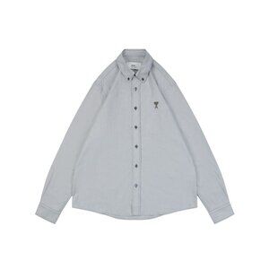 Ami's Heart-Shaped Oxford Cloth Long-Sleeved Shirt